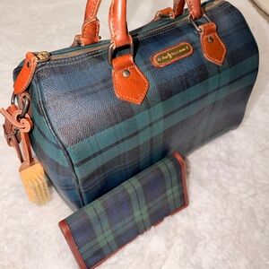 Ralph Lauren Tartan Plaid Boston bag set